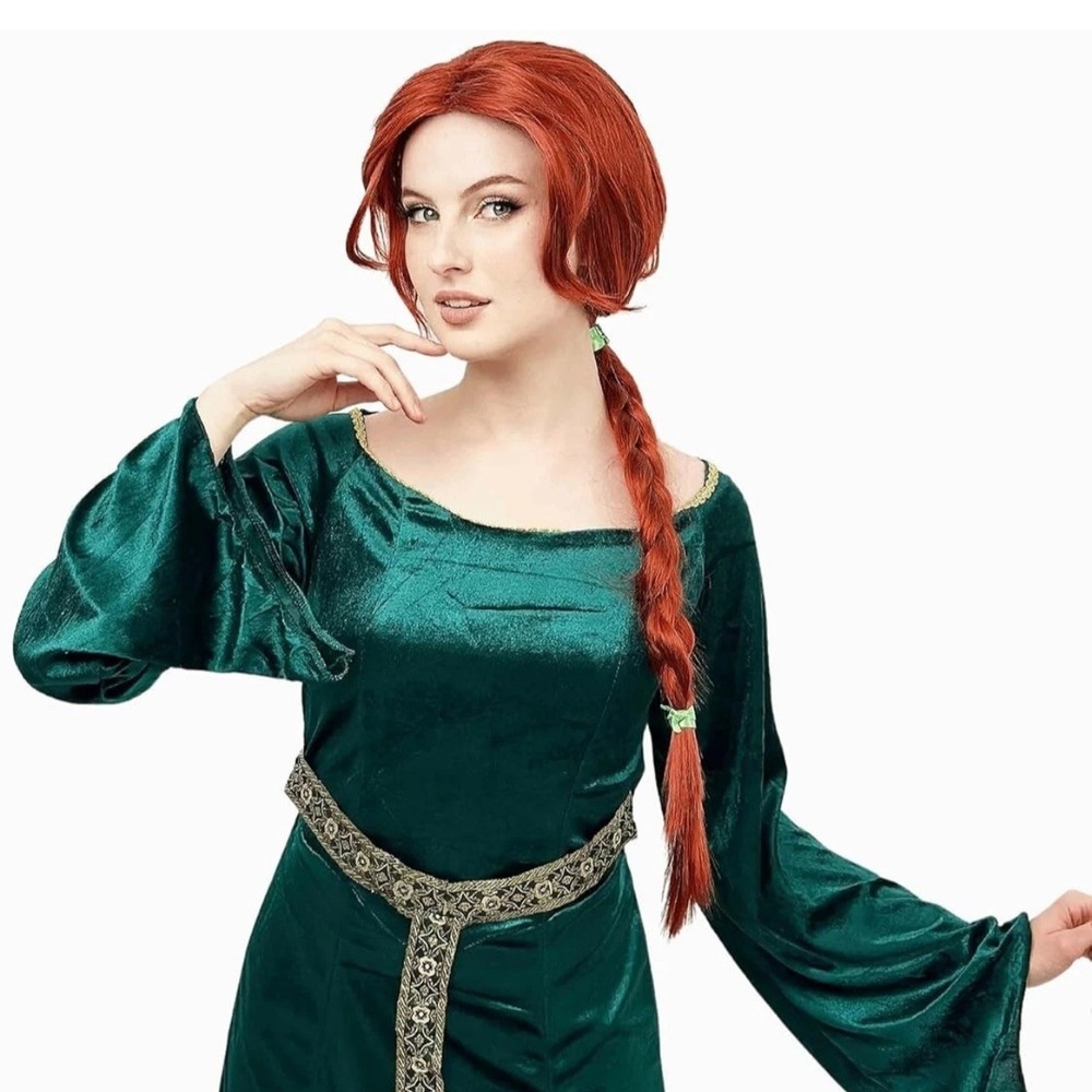 Allaura Copper Princess Red Braided Cosplay Wig One‎ Size NEW NIP Fiona Costume
